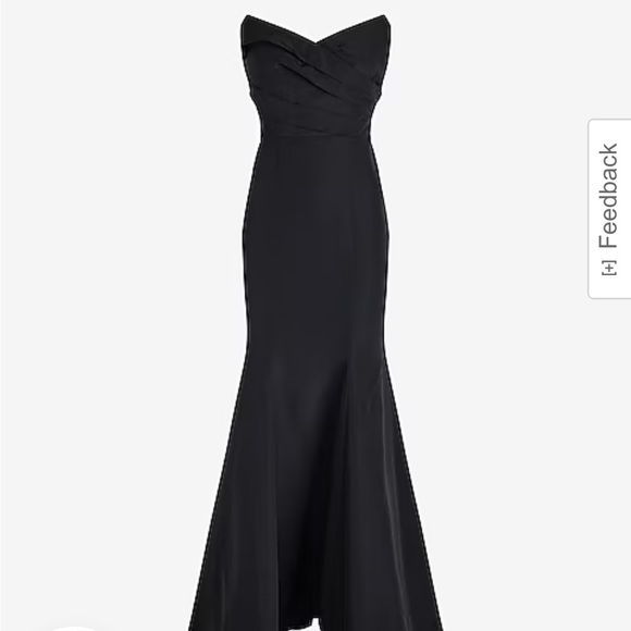 BNWT EXPRESS STRAPLESS CORSET BLACK FORMAL DRESS - Picture 9 of 10